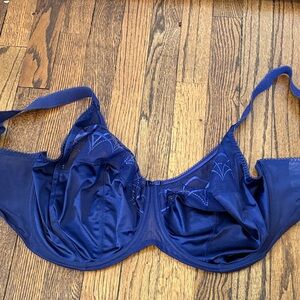 Elomi Navy Blue Underwire Bra | 36J UK | Full Bust Support